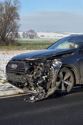 Wypadek na DW434. Zderzyły się dwa auta-13621