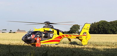 Wypadek w pracy. Mężczyzna przygnieciony przez maszynę. Wezwano LPR-82460