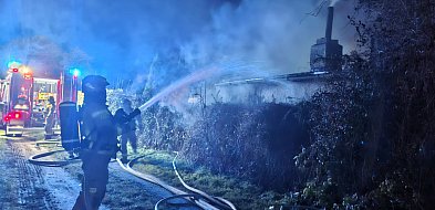 Wieczorna akcja na działkach. Sprawdzali, czy ktoś nie został w środku-85521