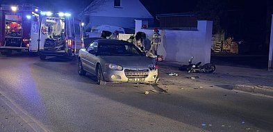 Niedzielny wieczór zakończył się wypadkiem. Ranny motocyklista...