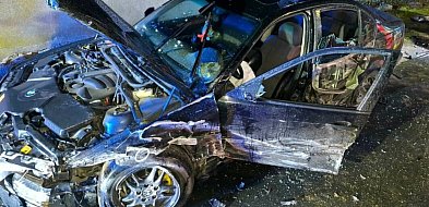 Zderzenie dwóch BMW... Wśród czterech poszkodowanych kobieta w ciąży