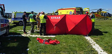 Dramat na lotnisku w Lesznie. Skoczek zmarł po uderzeniu w ziemię