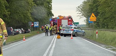 Wypadek na krajowej 12. Ciężarówki nie zdążyły wyhamować