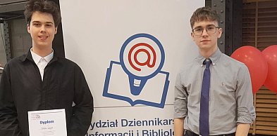 Filip Czajka laureatem, Wiktor Woch finalistą ogólnopolskiej olimpiady