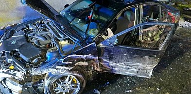 Zderzenie dwóch BMW... Wśród czterech poszkodowanych kobieta w ciąży