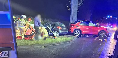 Wypadek po zmroku. Cztery osoby ranne. Wiadomo, że kobieta popełniła błąd-83529
