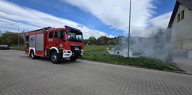 Pożar na gostyńskim osiedlu. Płomienie były blisko domu jednorodzinnego
