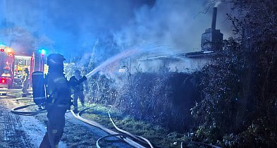 Wieczorna akcja na działkach. Sprawdzali, czy ktoś nie został w środku-85521