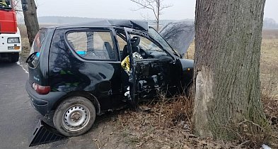 Seicento wypadło z drogi i uderzyło w drzewo. Poszkodowana ...