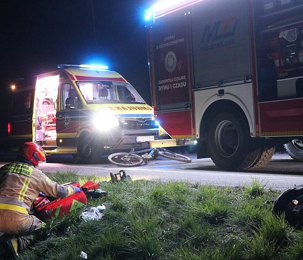 Nieprzytomny rowerzysta znaleziony w rowie. Sprawca odjechał z miejsca wypadku?