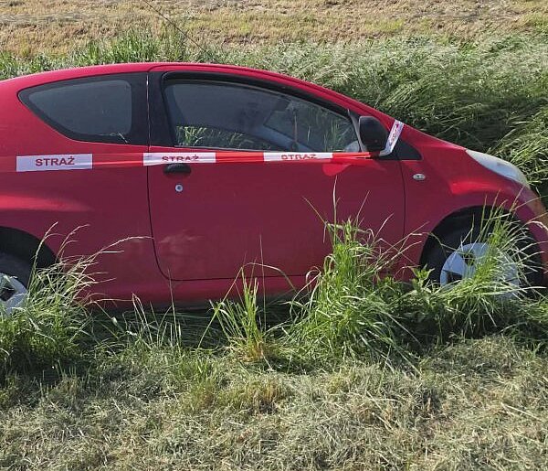 Citroen w rowie, światła włączone, a kierowcy brak. Taką sytuację zastały...