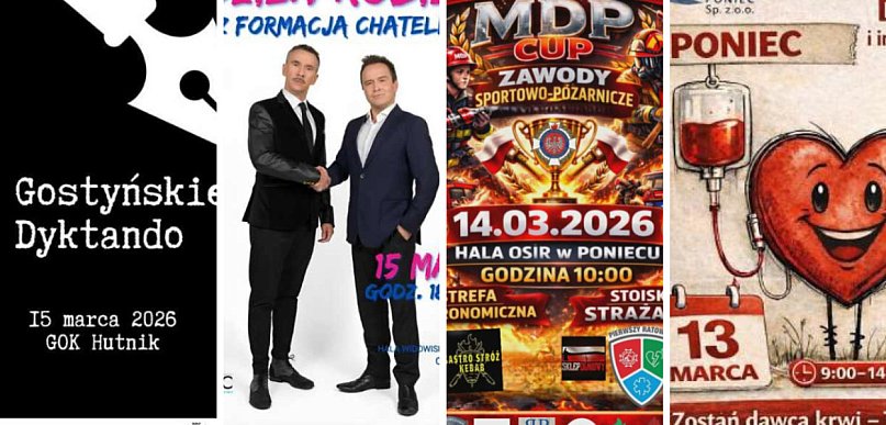 Kabaret, zawody, spotkania, dyktando... Nie masz planów? To warto zobaczyć