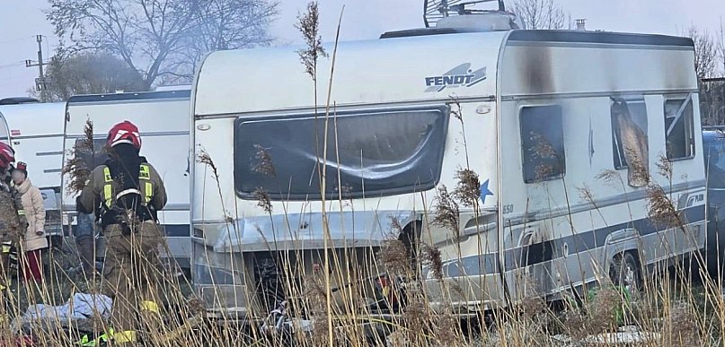 Chwila grozy przed cyrkowym spektaklem. Spłonęła przyczepa. W środku...