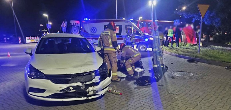 Wypadek w centrum Gostynia. Najbardziej poszkodowany został 16-letni chłopak