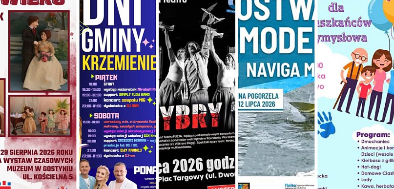 Nie siedź w domu, nawet jeśli pokropi. Tyle będzie się działo w powiecie i okolicy