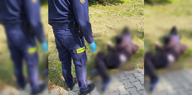 Mężczyzna leżał przy placu zabaw. Twierdził, że... musi tylko nabrać sił - 82813