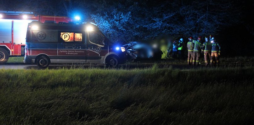 Wypadek po zmroku. Lekarz zdecydował o przewiezieniu czworo rannych do ... - 83529