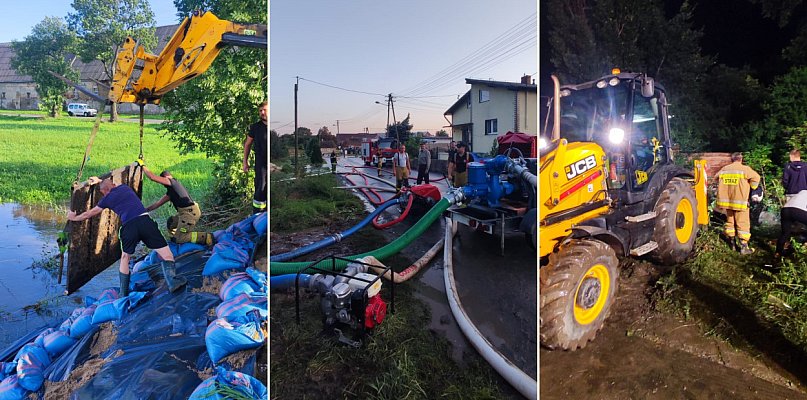 Ludzie dwa dni walczyli z wielką wodą. Burmistrz obiecała zaporę, radny pyta...