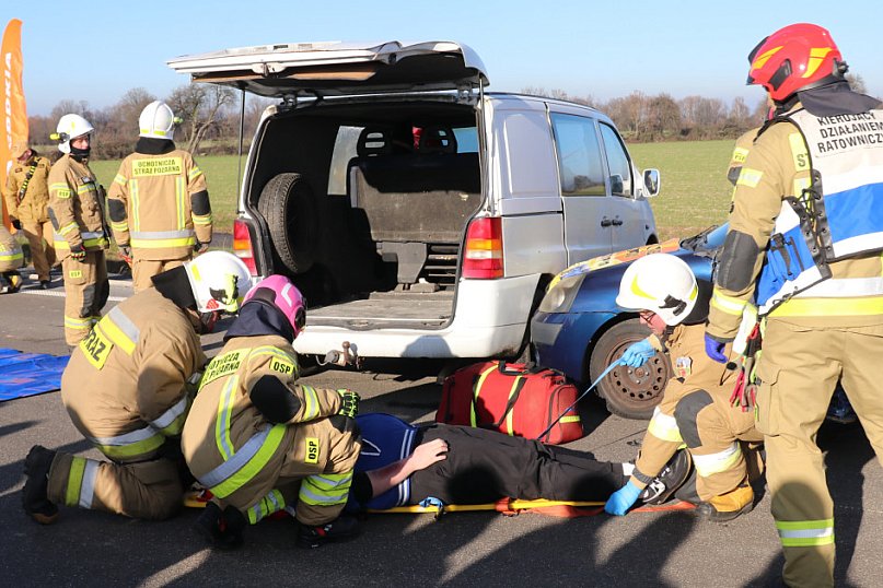 Ćwiczenia na nowej obwodnicy K12 Gostynia i Piasków