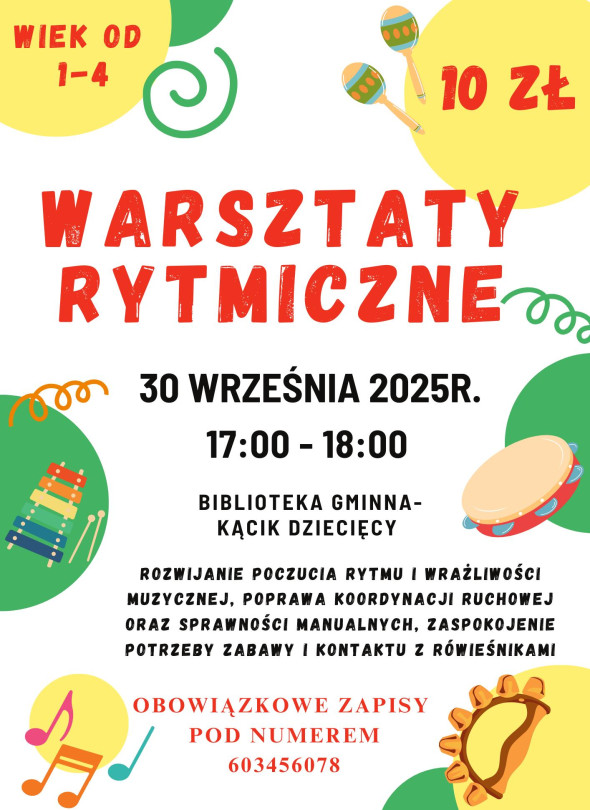 Warsztaty rytmiczne dla dzieci