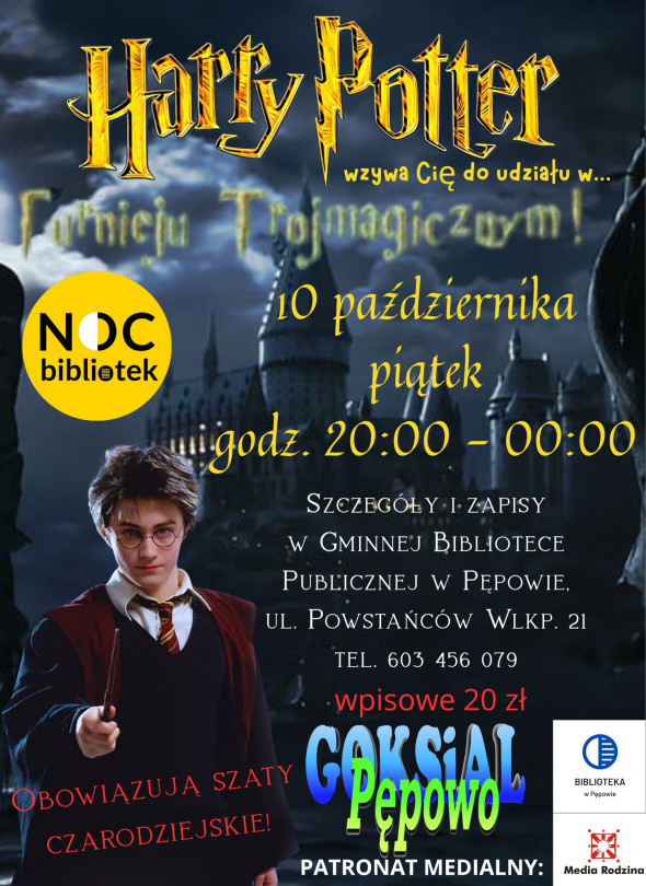 Noc Bibliotek w klimacie Harry’ego Pottera