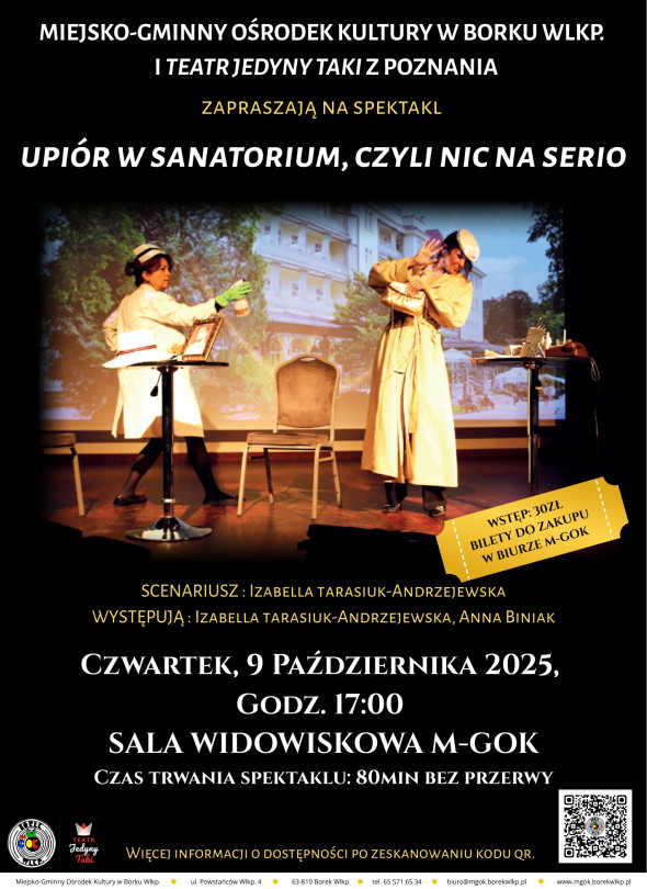 Spektakl Upiór w sanatorium, czyli nic na serio