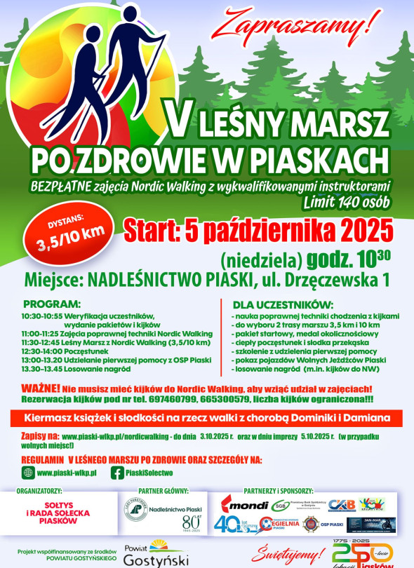 V Leśny Marsz po Zdrowie w Piaskach