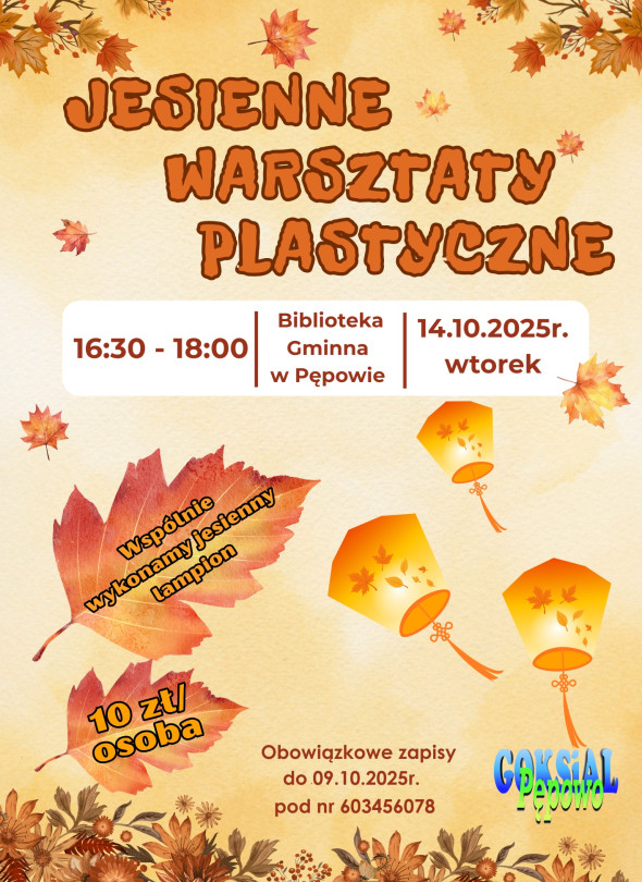 Jesienne warsztaty plastyczne w Pępowie