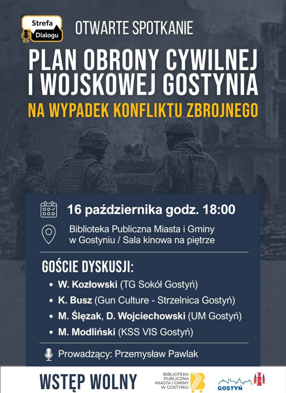Plan obrony Gostynia - spotkanie otwarte