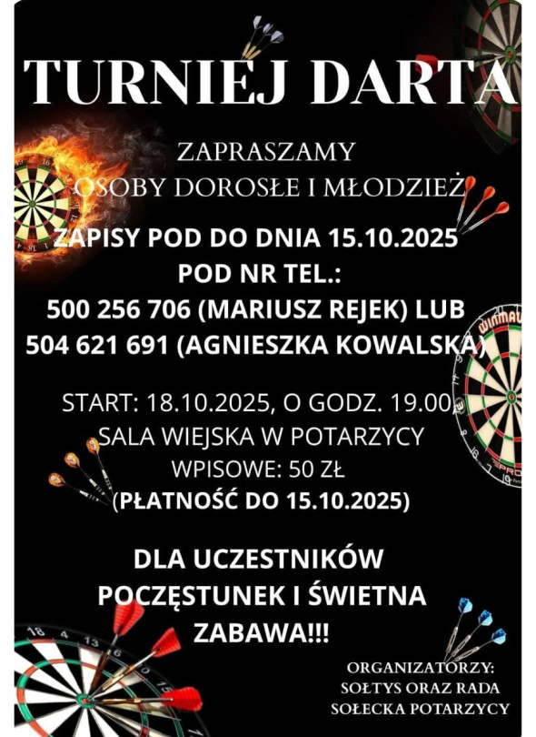 Turniej Darta w Potarzycy!