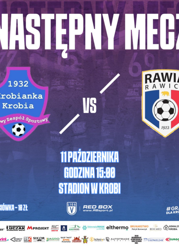 Krobnianka Krobia zmierzy się z Rawią Rawicz
