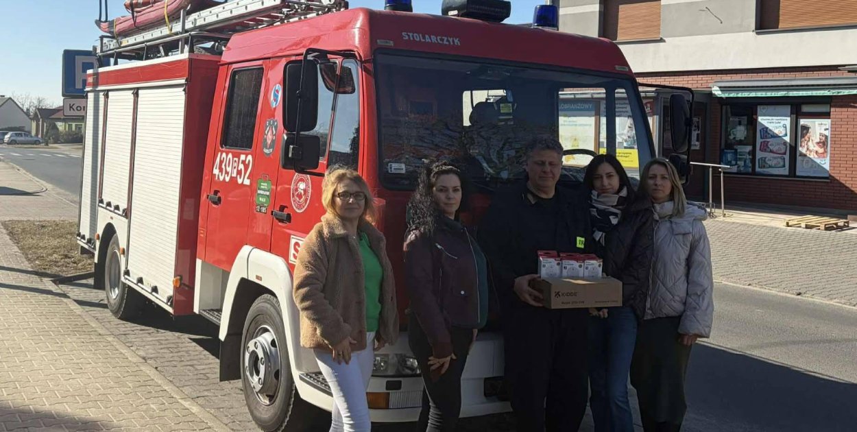 Wspólna akcja OSP Karolew, PSP w Gostyniu i MGOPS w Borku Wlkp.